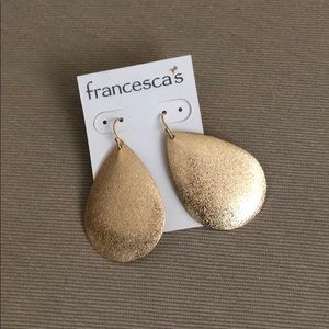 Francesca’s Gold Teardrop Earrings